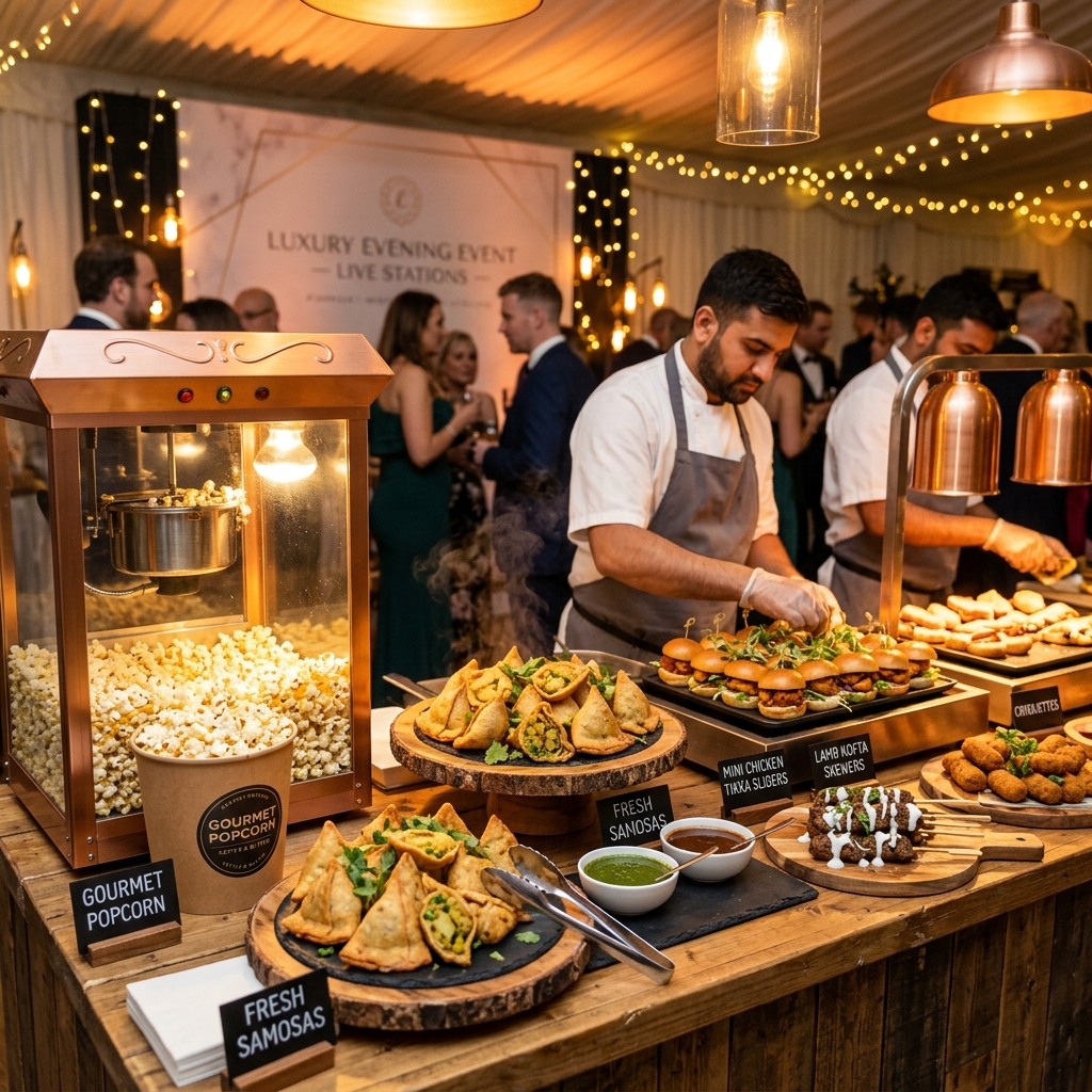 JC Events signature Snacks live food counter in Karnataka & Kerala